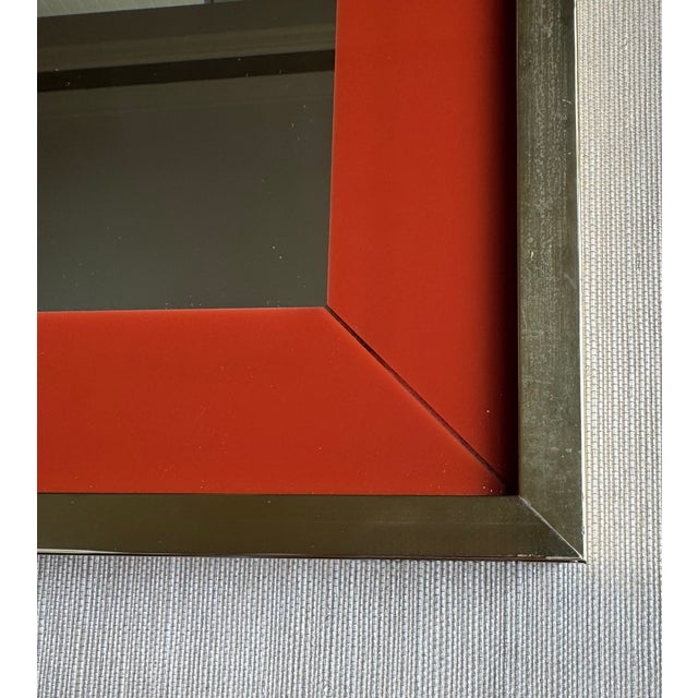 Mid-Century Modern Vintage Carvers' Guild Custom Mirror, Brass and Acrylic, 1973 For Sale - Image 3 of 4