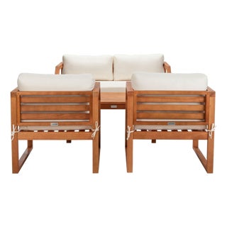 Dren 4-Piece Living Set, Natural/Beige For Sale