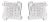 10K White Gold 1/2 Cttw Composite Princess Diamond Square and Swirl Stud Earrings (I-J Color, I1-I2 Clarity) For Sale