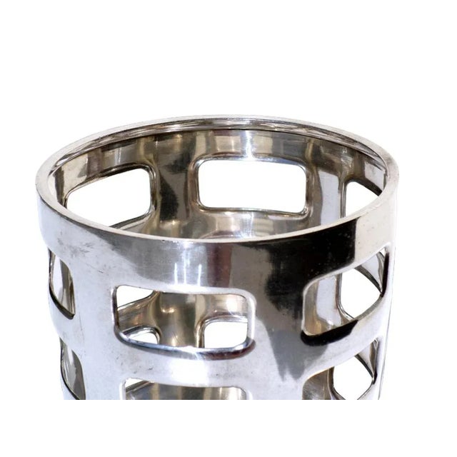 Art Deco Alpacca Silver Fruit Holder Bucket from Gio Ponti Calderoni, 1930s For Sale - Image 6 of 8