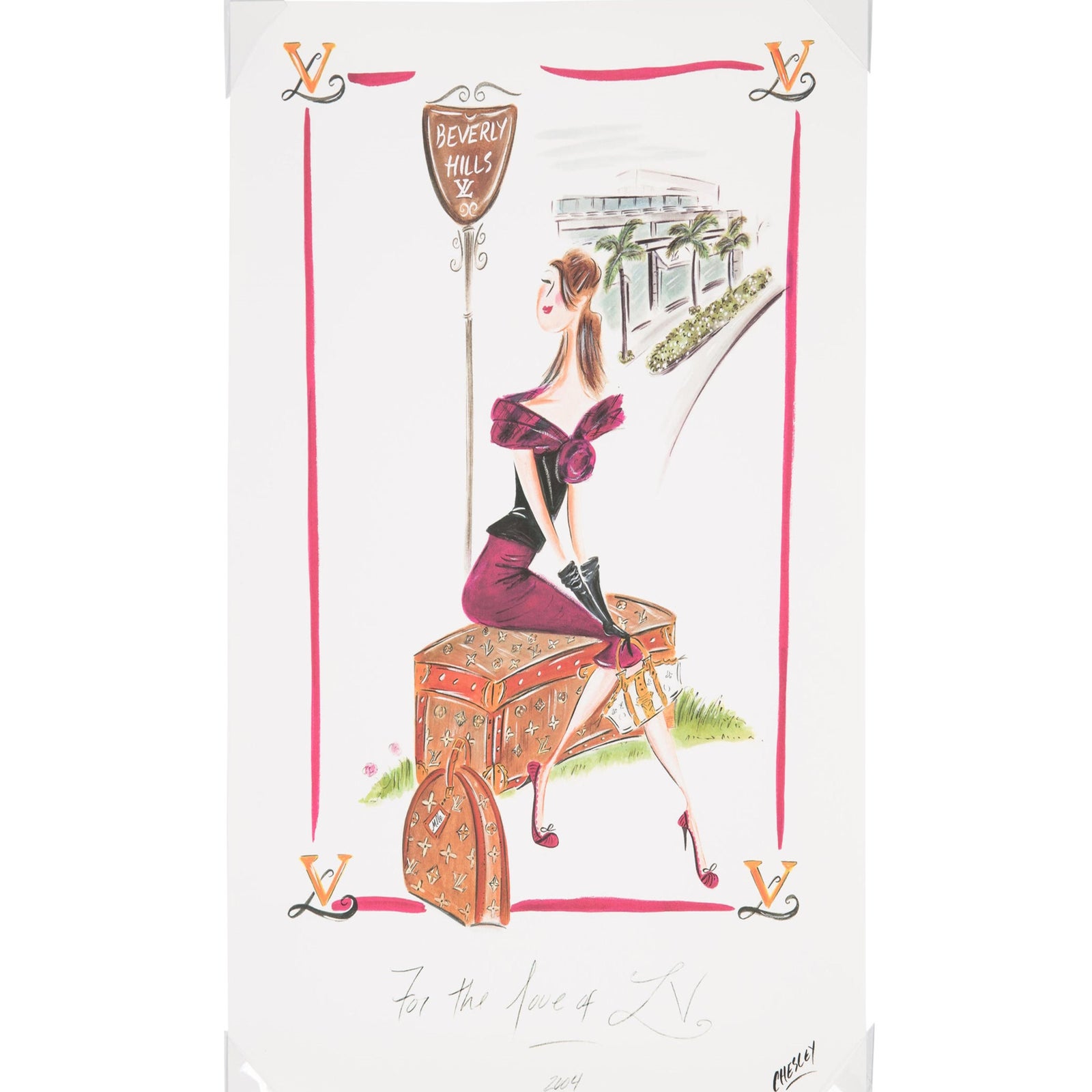 Louis Vuitton Chesley McLaren Beverly Hills Print Chairish