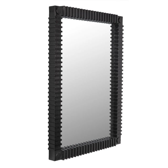 Mid-Century Modern NOIR Rift Mirror For Sale - Image 3 of 11
