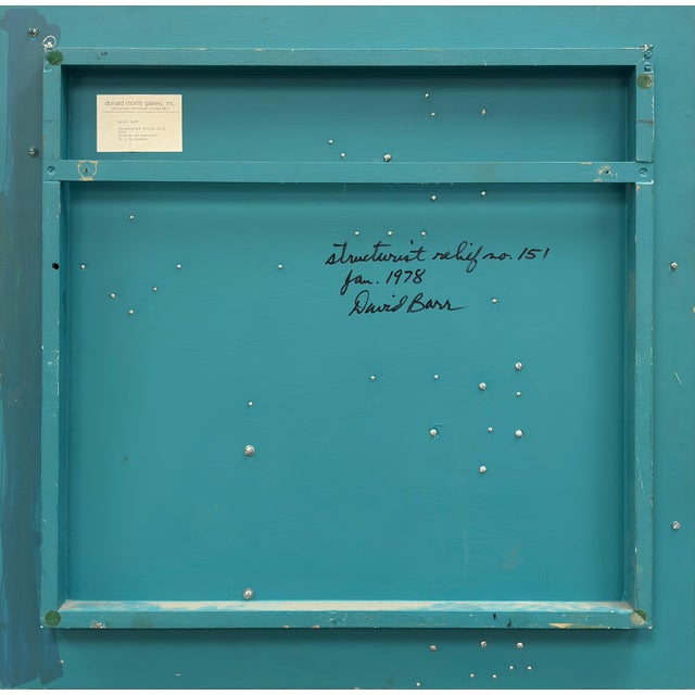 Postmodern David Barr - Structuralist Relief No. 151, 1978 Signed Postmodern Wall Sculpture For Sale - Image 3 of 9