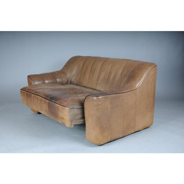 Vintage DS44 Two-Seater Buffalo Leather Sofa from de Sede, 1970s For Sale - Image 10 of 18