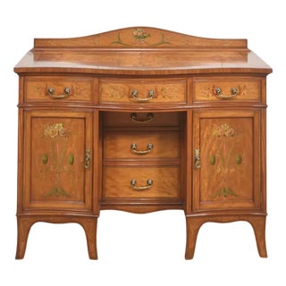 Painted Satinwood Dressing Table, 1890s For Sale