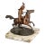 Amazing Antique Cold Painted Bronze Sculpture Statue Native American Indian on Horse Western Art For Sale