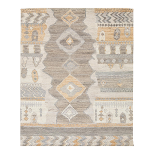 Modern Tribal Echoes: Hand-Knotted Moroccan Style Wool Rug