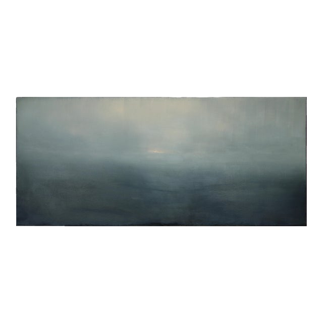 Set Adrift - Large Moody Atmospheric Abstract Alluring Oil Painting on Canvas Original Artwork by Mark Acetelli For Sale
