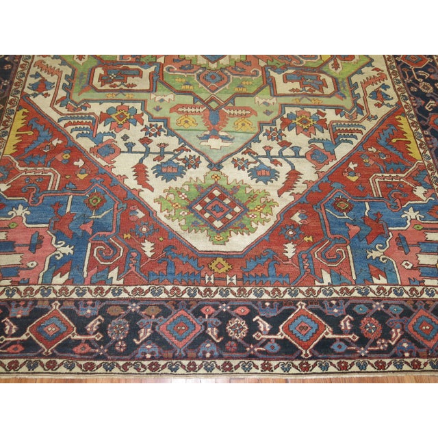 Early 20th Century Antique Serapi Rug - 10' x 13'6" For Sale - Image 11 of 11