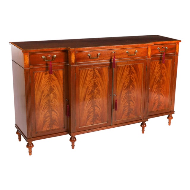 Vintage Flame Mahogany Sideboard by William Tillman, 1980s For Sale