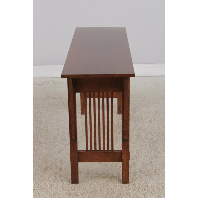 Mission Stickley Mission Oak Console Hall or Sofa Table For Sale - Image 3 of 17