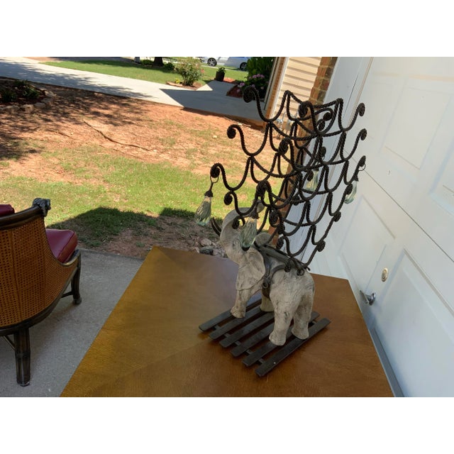 Metal Vintage Wine Rack For Sale - Image 7 of 10