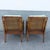 Vintage Hollywood Regency Faux Bamboo and Cane Green Tufted Lounge Chairs For Sale - Image 4 of 12