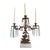 19th Century Girandole Crystal, Brass and Marble Candelabra For Sale