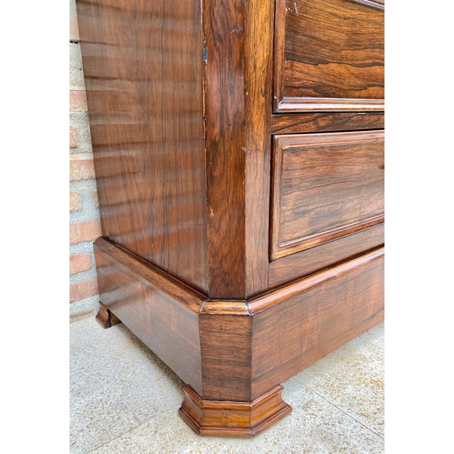 Late 19th Century Mid 19th Century French Louis Philippe Carved Walnut Secretary Cabinet, 1890s For Sale - Image 5 of 18