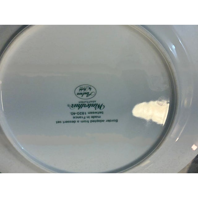 1980s Andrea by Sadek Winterthur Adaptation Botanical Dinner Plates – Set of 14 For Sale - Image 11 of 13