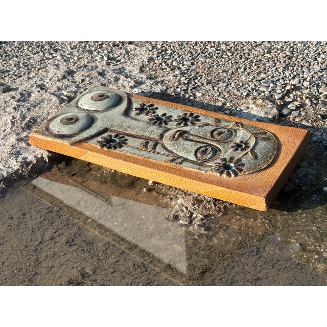 Ceramic Wall Tile Relief with Female Motif by Joseph Simon for Søholm, Denmark, 1970s For Sale - Image 10 of 18