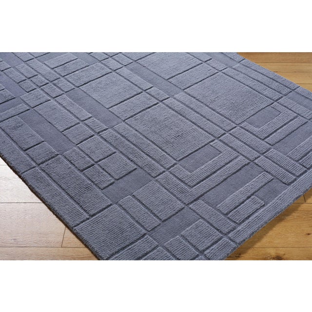 Surya Frank Lloyd Wright Foundation x SURYA Luxuries Handmade Rug Charcoal 5x8 For Sale - Image 4 of 5