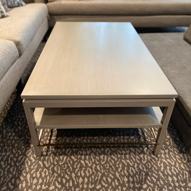 Brass Stretcher Coffee Table After Edward Wormley, Ca. 1950s Chairish