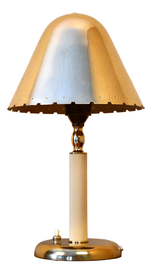 Very Rare Swedish Grace Period, Brass Table Lamp by Harald Notini for Böhlmarks 1930s