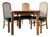 1970s Pulaski Oceanic Witco Style Round Dining Table and Three Chairs For Sale