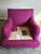 Textile Late 20th Century Baker Furniture Fuchsia Lounge Chair & Ottoman For Sale - Image 7 of 12