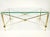 Metal French Hollywood Regency Coffee Table in Brass-Plated Metal with Glass Top in the style of Maison Jansen, 1960s For Sale - Image 7 of 11