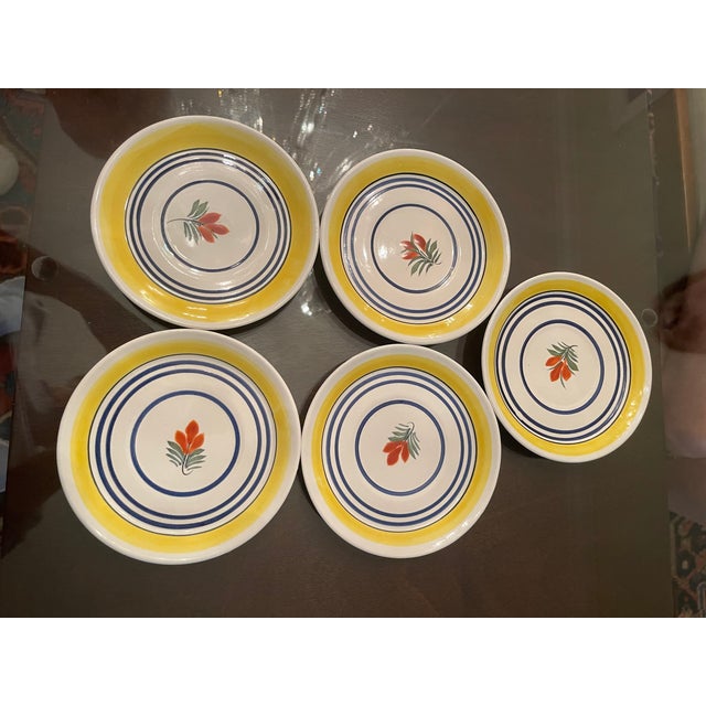 Ceramic 1950s Mid-Century Modern Henriot Quimper Breton Folk Dinnerware Collection - 33 Piece Set For Sale - Image 7 of 13