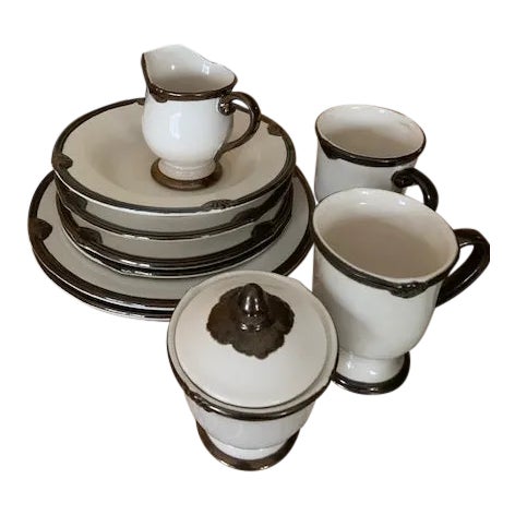 Karidesign Traditional Porcelain Dinnerware, Service for 2 For Sale