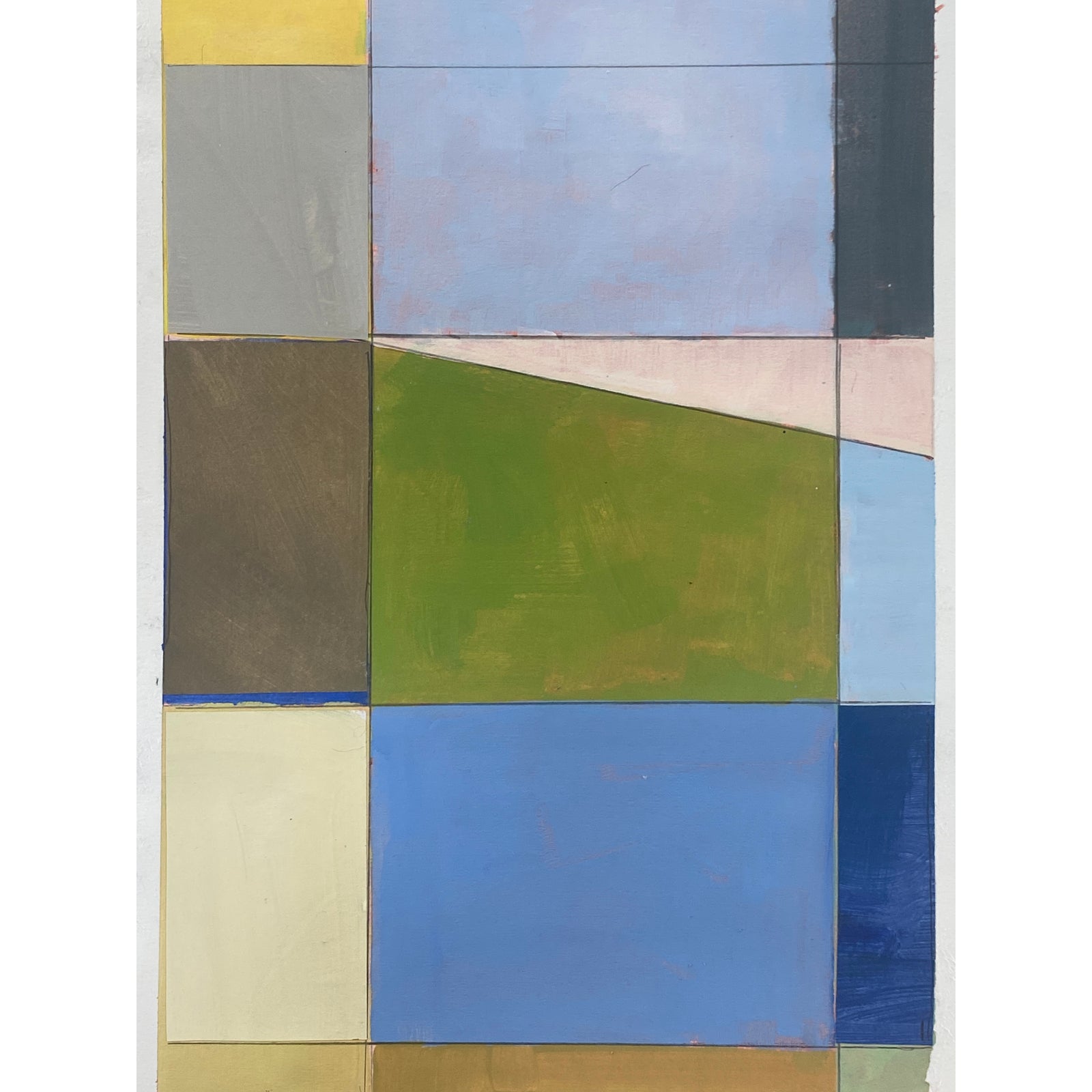 Bryan Young Original Lake Series, Contemporary Painting on Paper | Chairish
