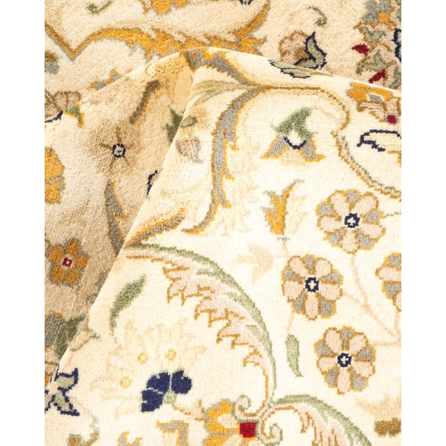 Textile Mogul, One-of-a-Kind Hand-Knotted Area Rug in Ivory, 4' 2" x 6' 3" For Sale - Image 7 of 8