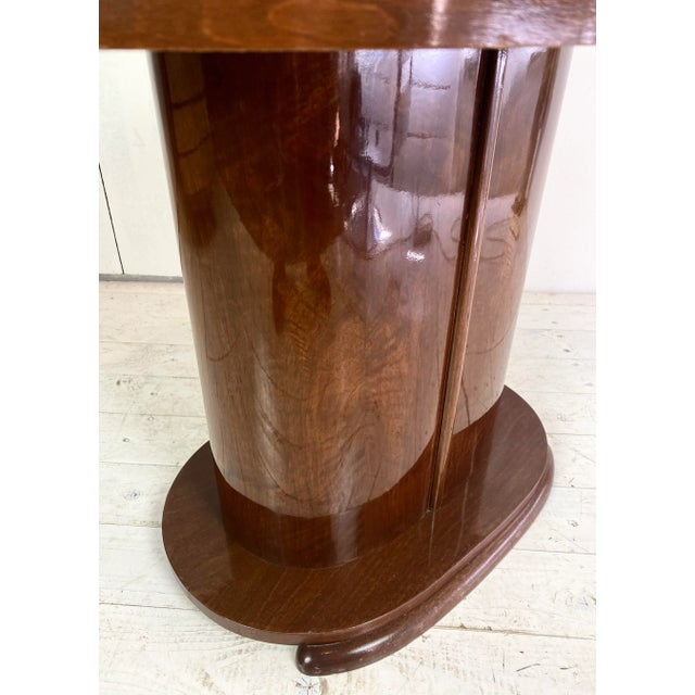Art Deco Oval-Shaped Mahogany Side Table or Coffee Table For Sale - Image 10 of 13