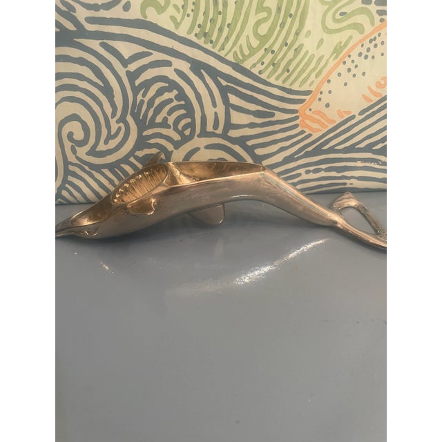 1960s 1960’s Silver Plate Dolphin Bottle Opener For Sale - Image 5 of 8