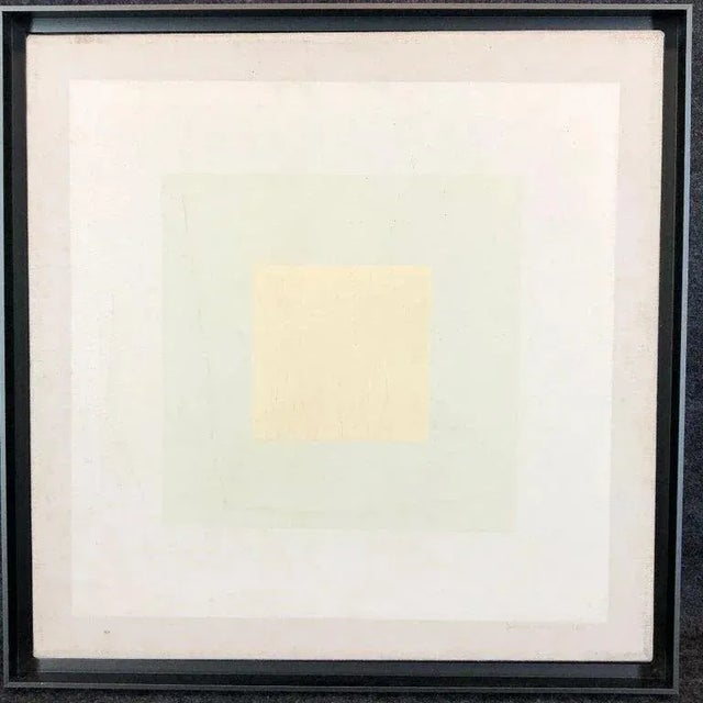 1990s "White on White" Minimalist Geometric Lithograph by R. A. Zimmerman For Sale - Image 4 of 4
