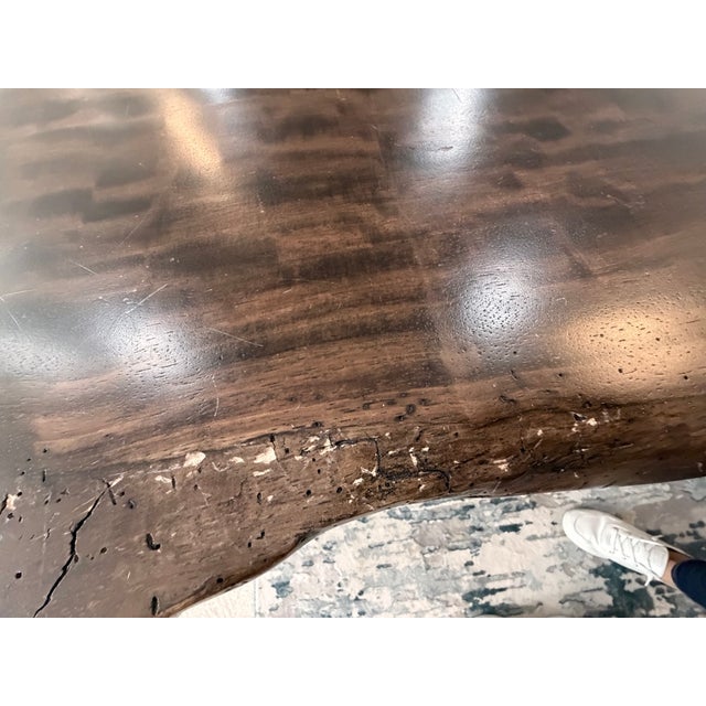 Extra Long Natural Slab Wood Dining Table by Restoration Hardware For Sale - Image 14 of 17