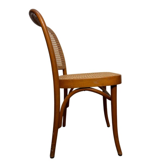 1960s Vintage Thonet No. 811 Style Prague Bentwood & Cane Dining Chairs, Set of 4, C. 1960s–1980s For Sale - Image 5 of 18