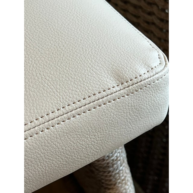 Baker McGuire Cuerda Counter Stool, Genuine Leather Seat, Rope Wrapped Aluminium Frame For Sale - Image 12 of 18