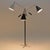 Mid-Century Modern Italian Triennale Three-Arm Floor Lamp with X Base For Sale - Image 3 of 10