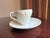 Cream Mid-Century, Neo-Classical Wedgwood Queens Ware Embossed Cream on Cream Demitasse Cup and Saucer For Sale - Image 8 of 10