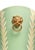Traditional Matthew Izzo Home Wastebasket Handpainted Oval Light Green Frond Design For Sale - Image 3 of 4