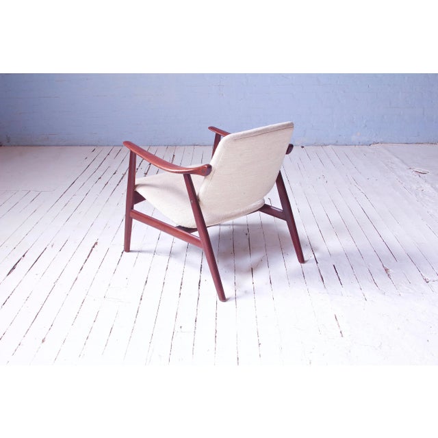 Mogens Kold Møbelfabrik Vintage Arne Hovmand-Olsen for Mogens Kold Teak Lounge Chair-Denmark, 1960s For Sale - Image 4 of 12