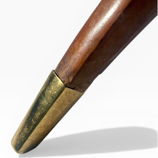 Mid 20th Century Moroccan Hammered Brass & Teak "Spider Leg" Tray Table For Sale - Image 15 of 17