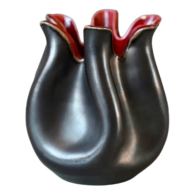 Black Vase from Fernand Elchinger, 1950s For Sale