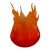 2004 Cohn-Stone Studios Red and Orange Flame Art Glass Vessel For Sale