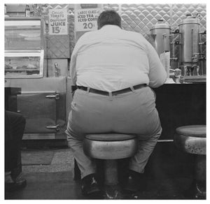 Man in Cafe' Unframed Archival Pigment Print