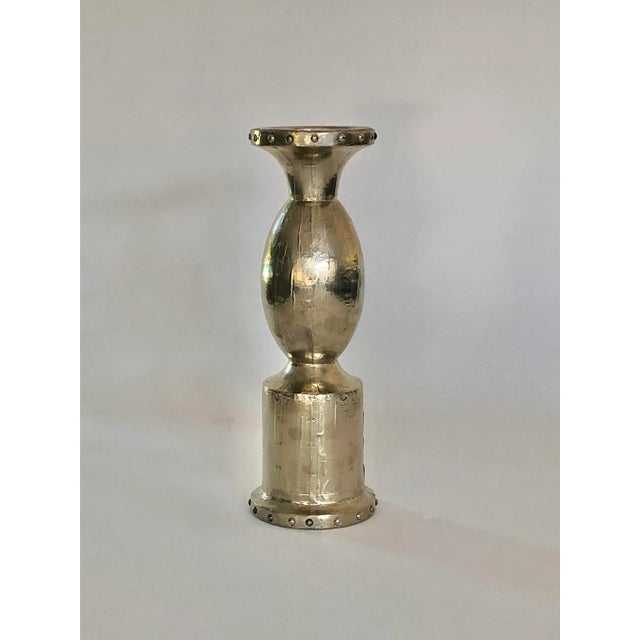 Royal German Silver Monarch Pillar Candle Holder For Sale - Image 9 of 9
