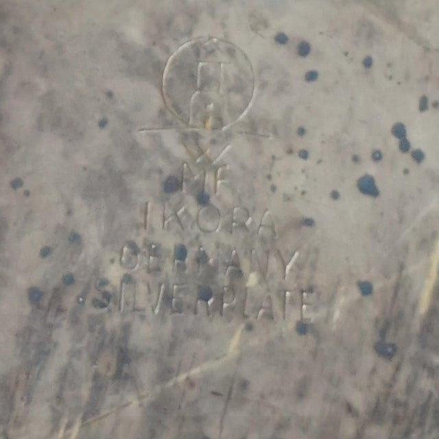 Bauhaus Sculptural Ikora Bowl in Silver-Plated Brass by Paul Haustein for WMF, 1930s For Sale - Image 9 of 13