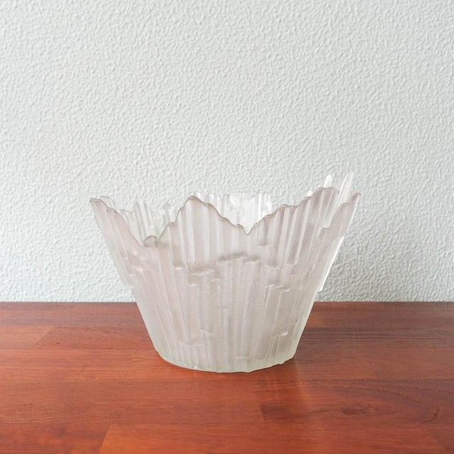 1970s Vintage Northern Lights Glass Bowl by Tauno Wirkkala for Humppila Glass of Finland, 1970s For Sale - Image 5 of 17