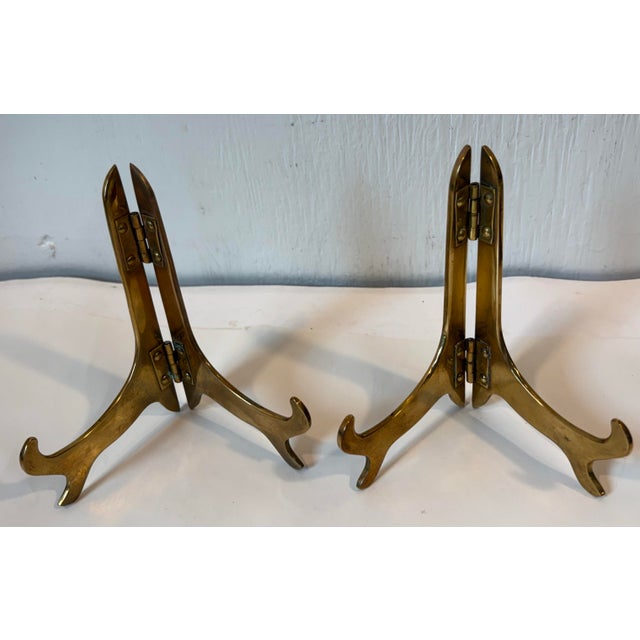 Nice vintage petite brass table easel. I have two available