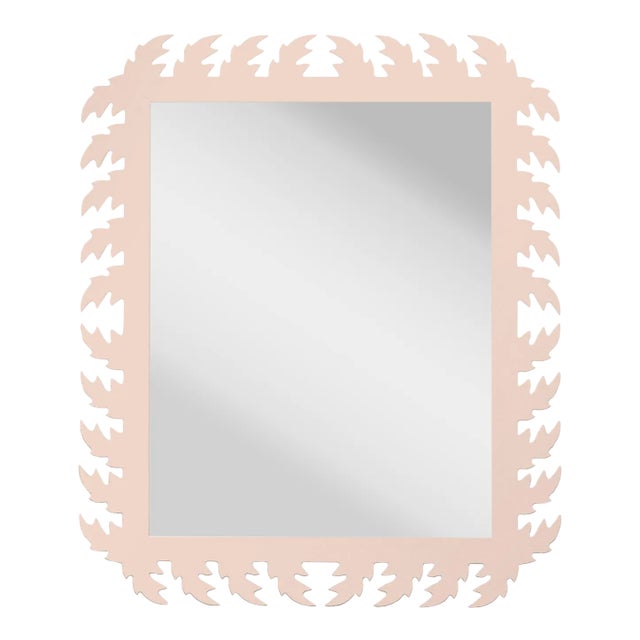 Fleur Home Audubon Rectangle Mirror in Pink Ground, 38x48 For Sale